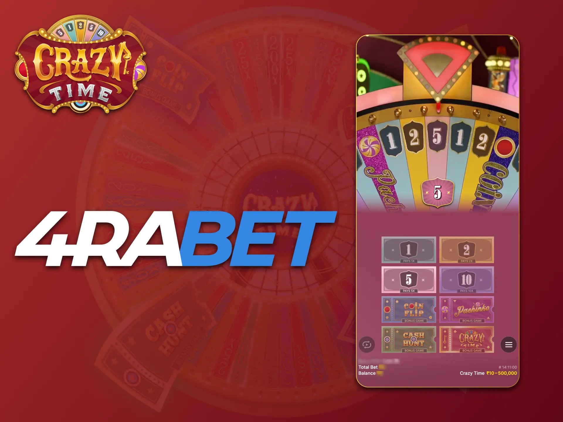 You can play Crazy Time on 4Rabet app.