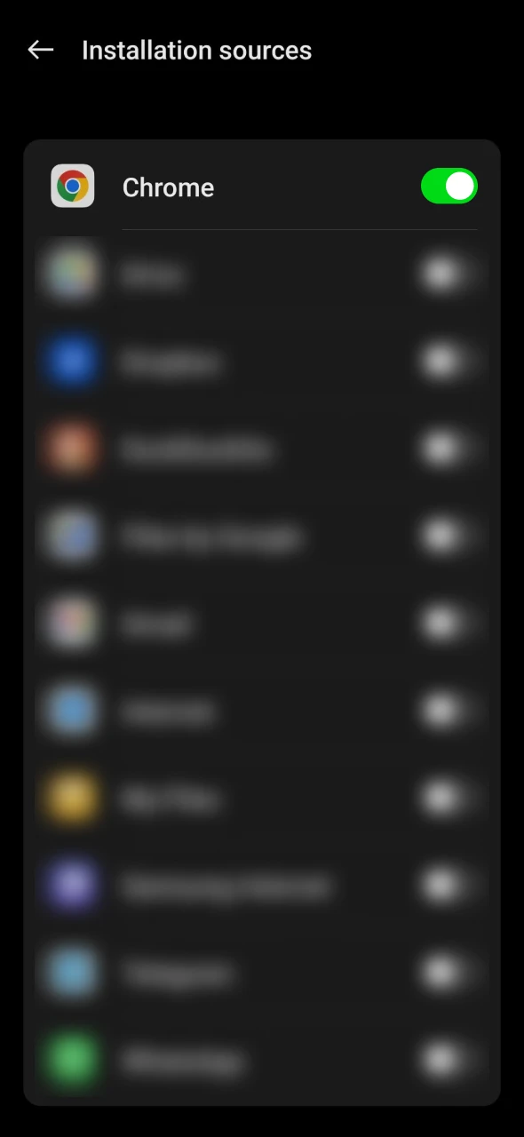 Allow Crazy Time installation from unknown sources.