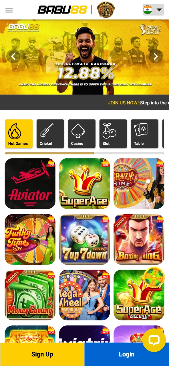 Open the official casino website to play Crazy Time.