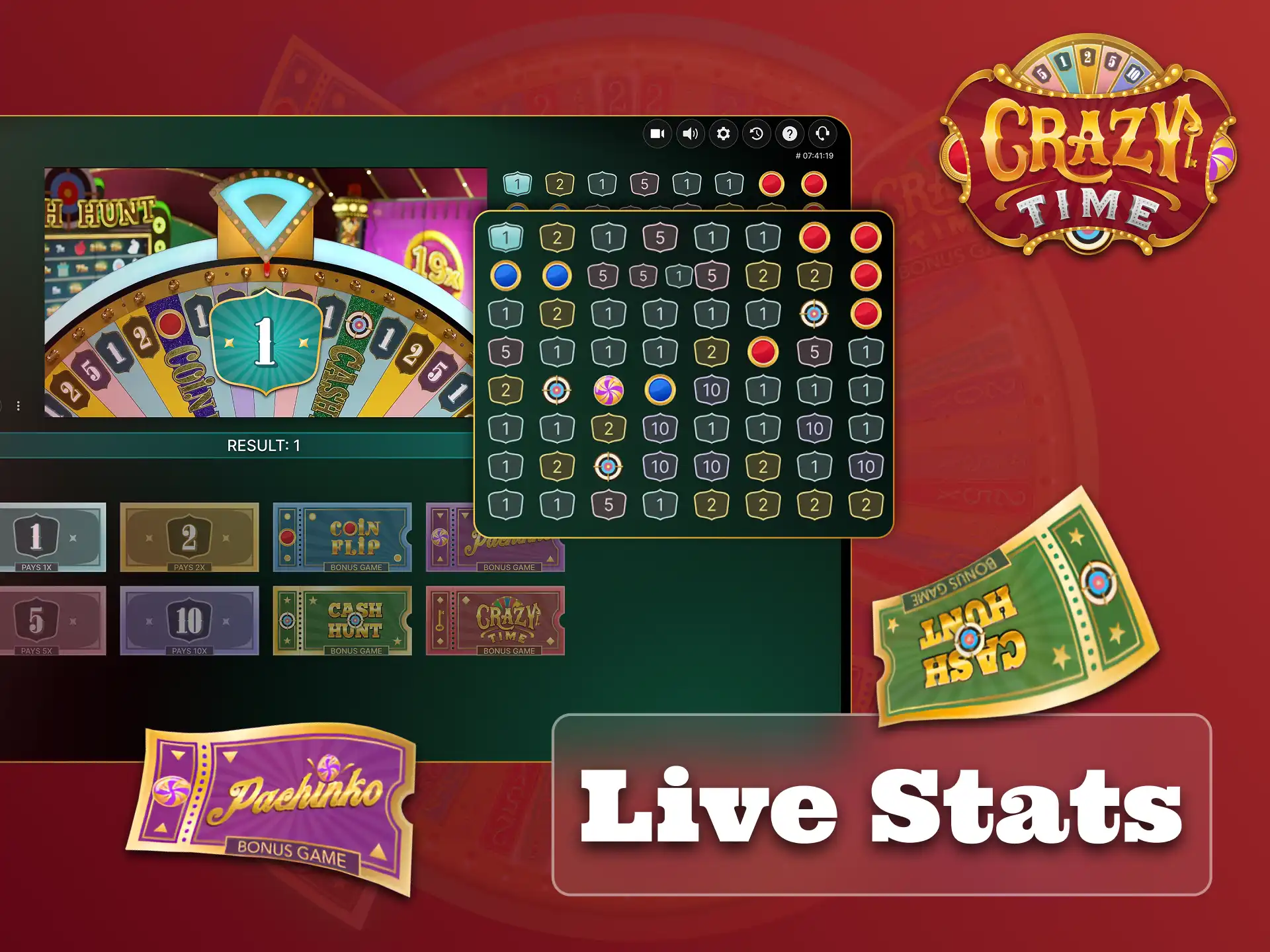 Statistics help you with Crazy Time predictions.