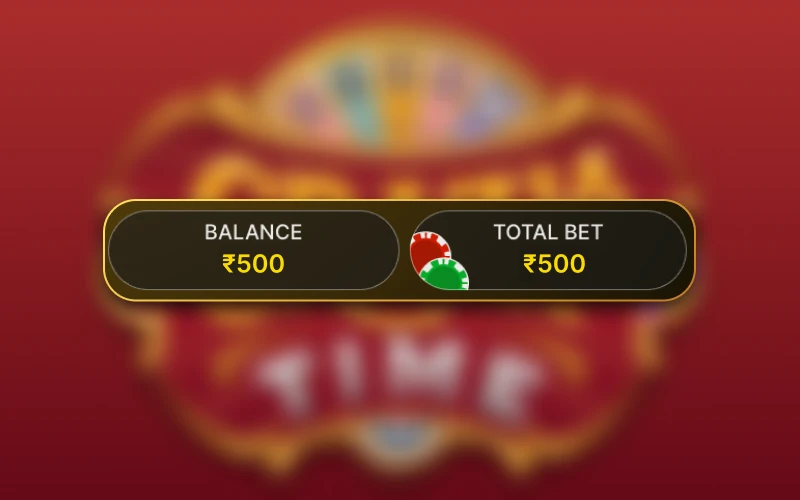 Have an easy view of your Crazy Time current balance.