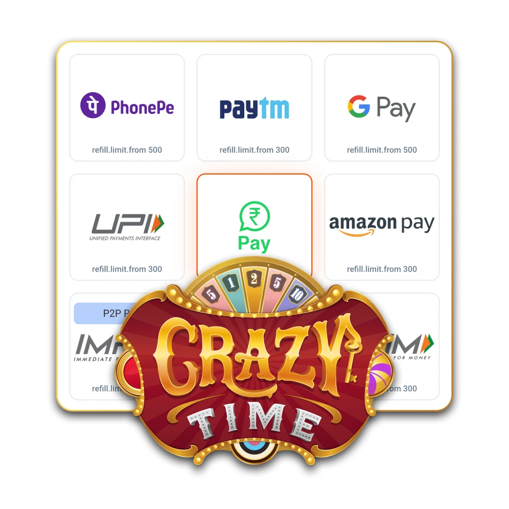 To play Crazy Time, you need to make a deposit.