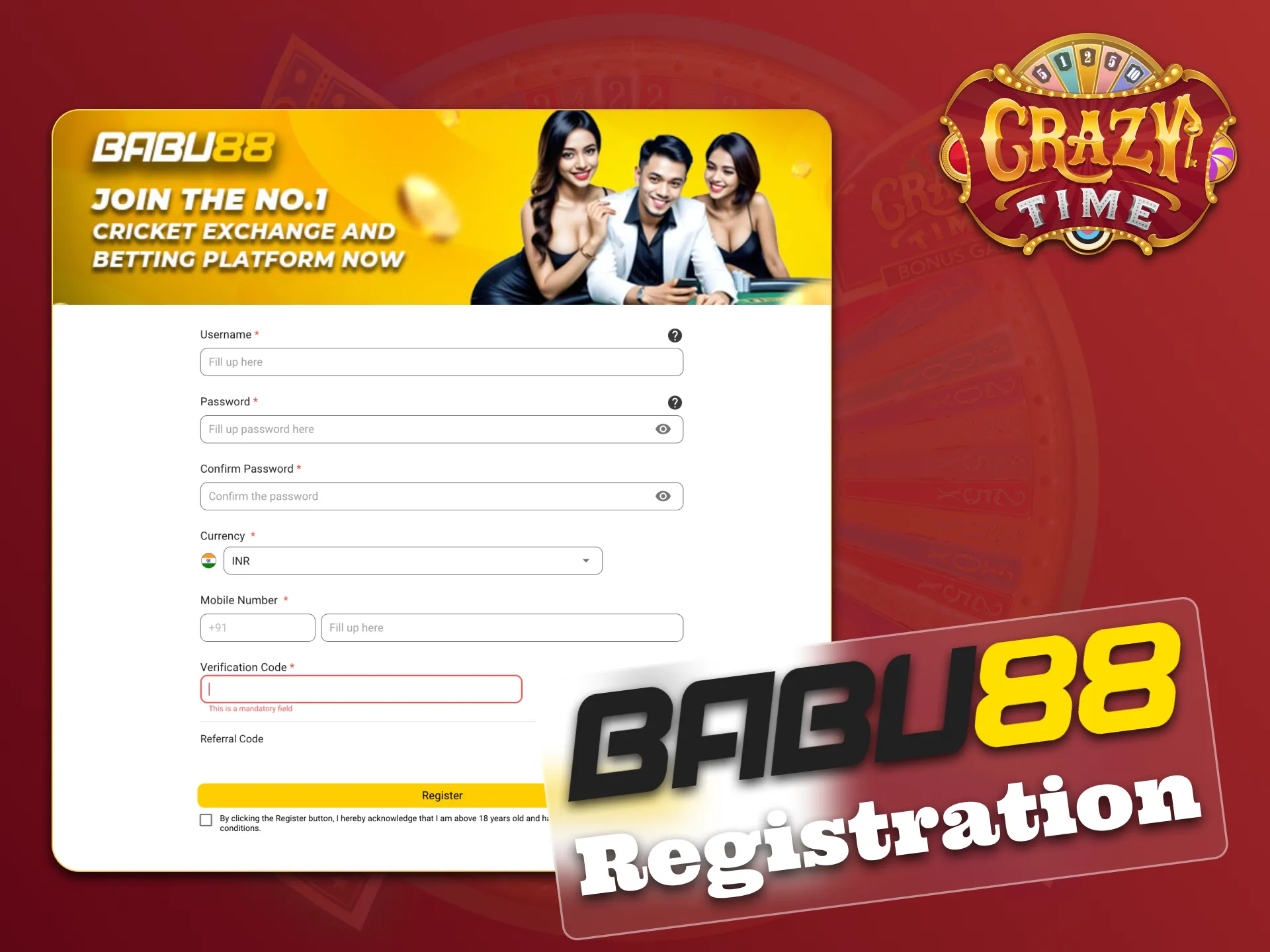Crazy Time is placed at Babu88 casino platform.