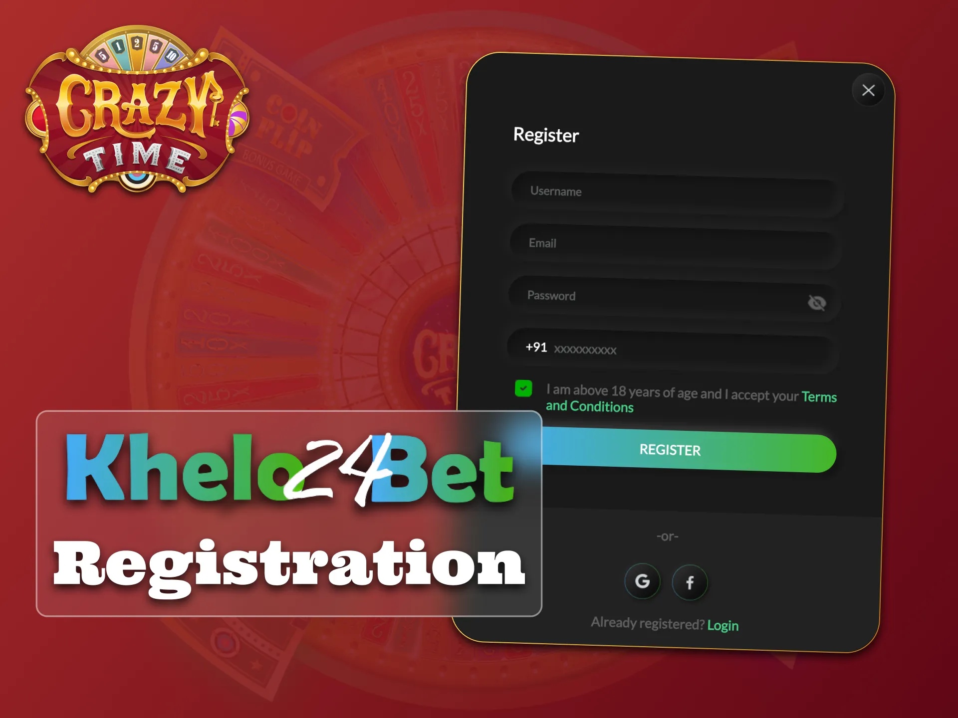 Khelo24bet offers you to play Crazy Time live game.