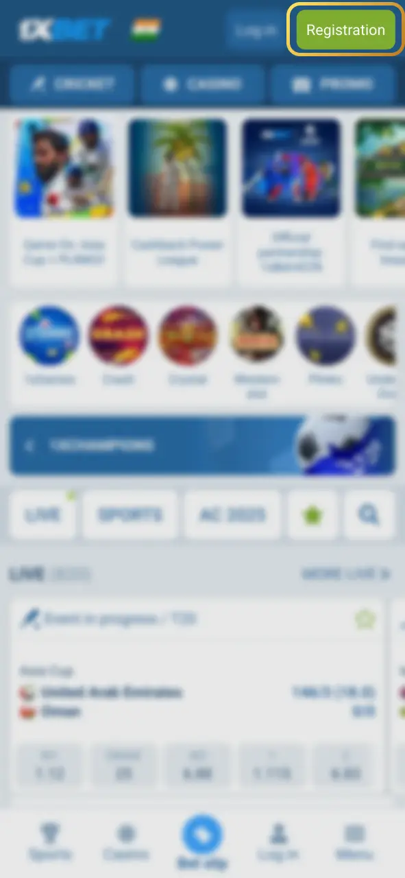 Create your 1xBet account to enjoy Crazy Time.