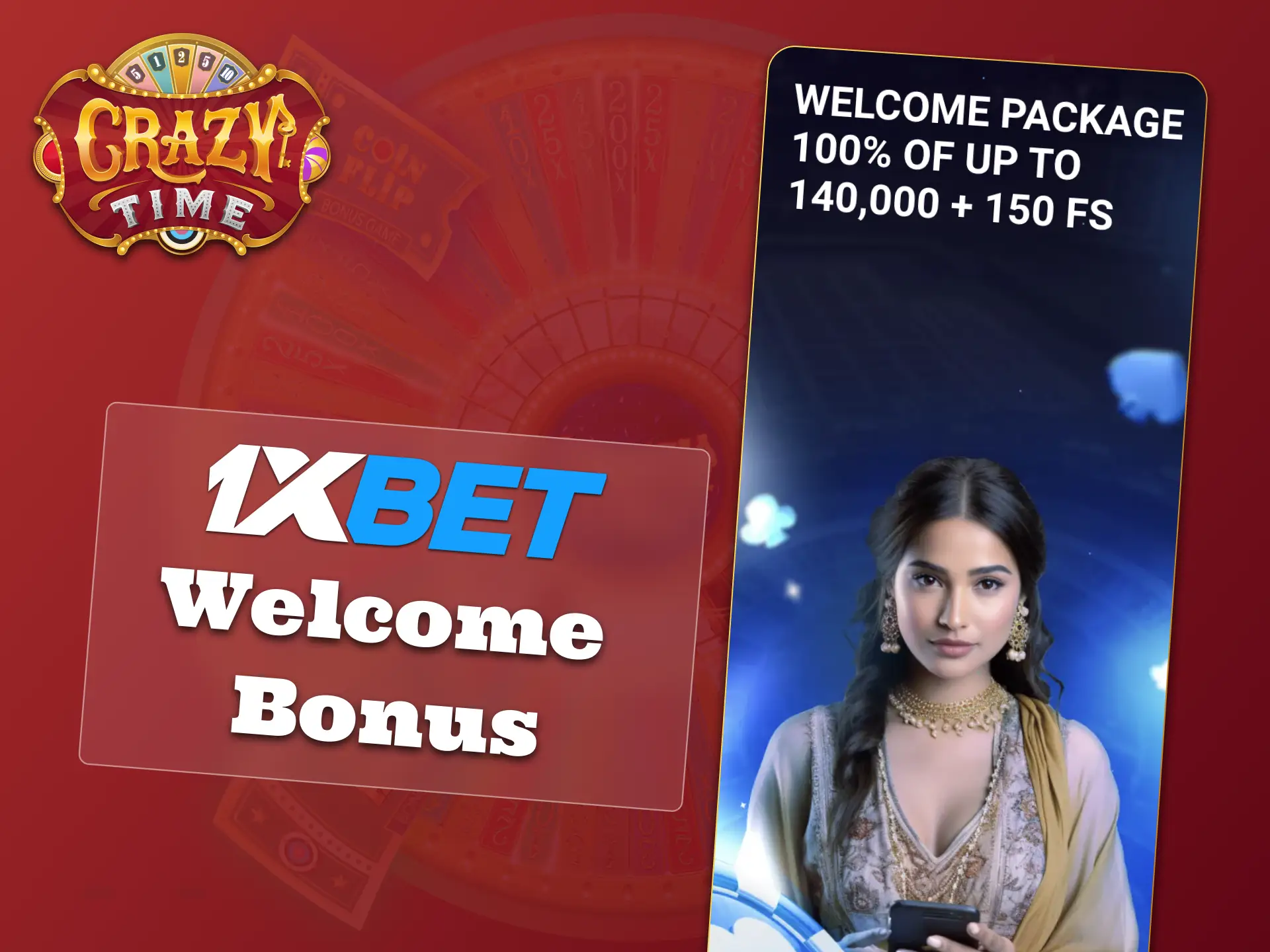 1xBet bonus applies to first deposits and Crazy Time.