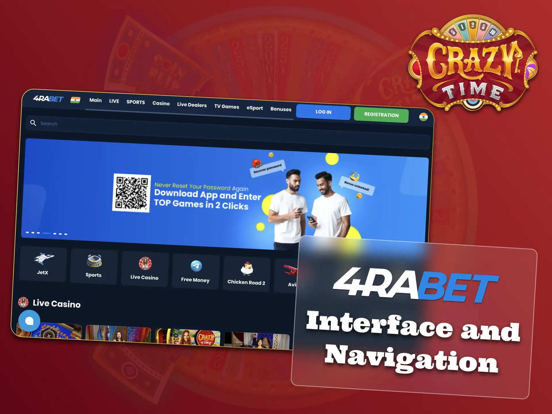 Navigate 4Rabet easily, enjoy Crazy Time without delays.
