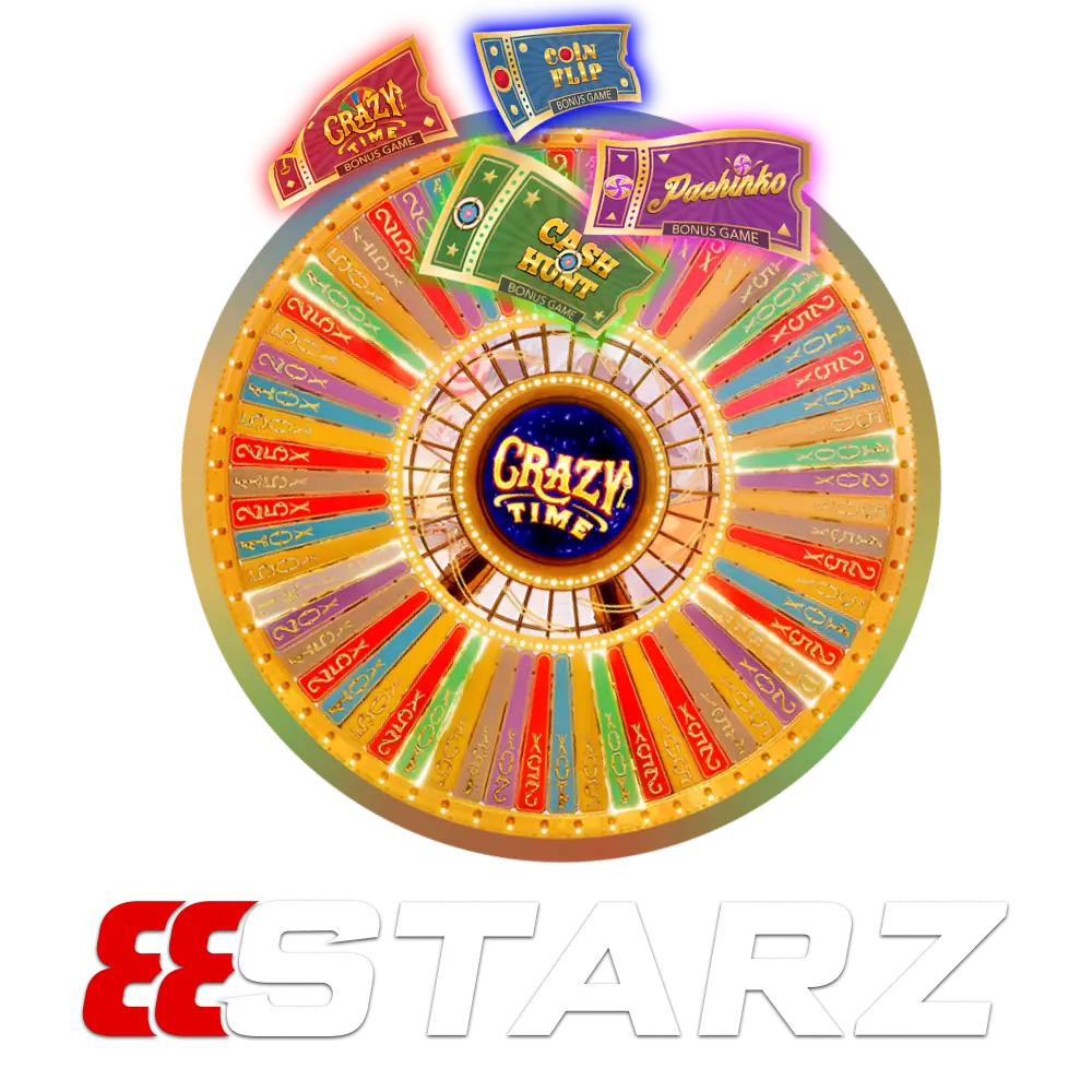 Join 888Starz casino to enjoy Crazy Time live rewards.