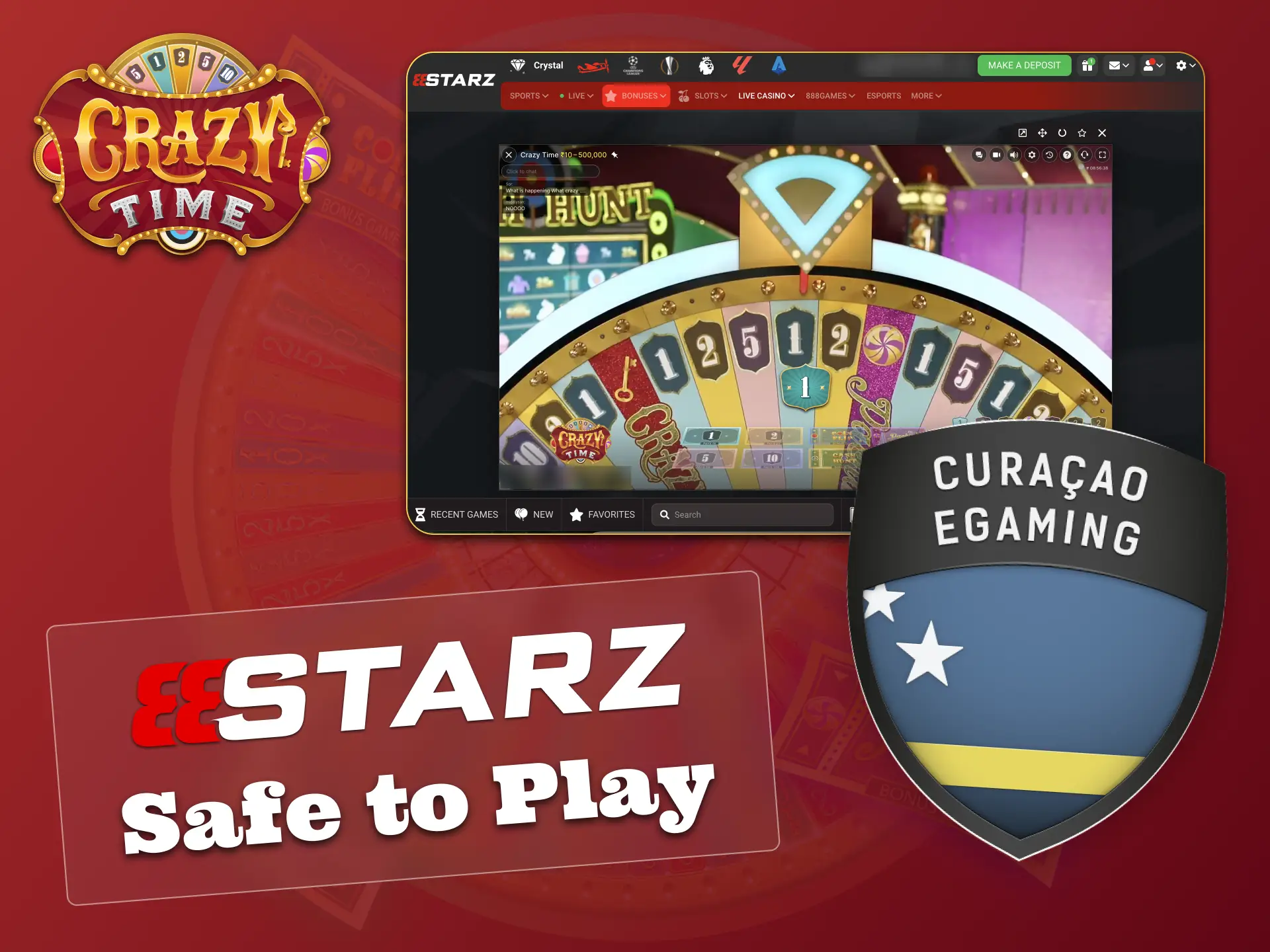 Play Crazy Time safely at 888Starz with SSL protection.