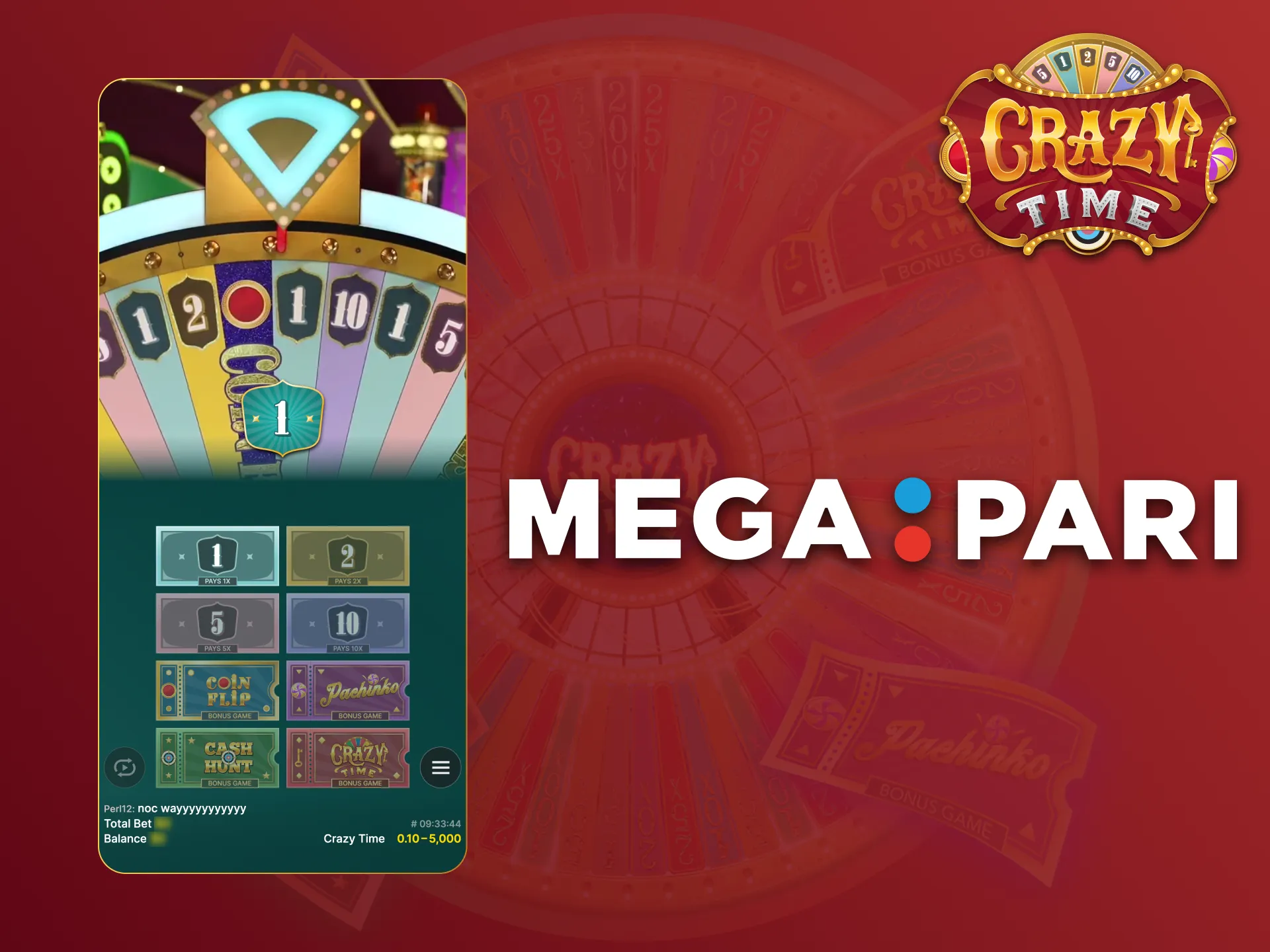 Use Megapari official app to play Crazy Time safely.