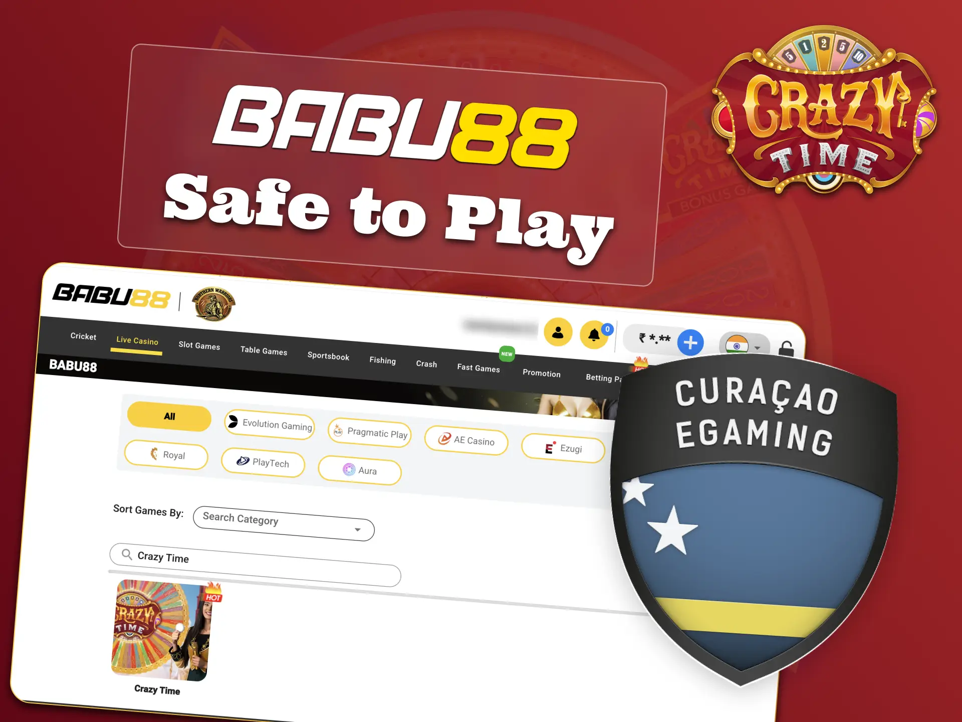 Play Crazy Time safely at Babu88 with MGA license and SSL encryption.