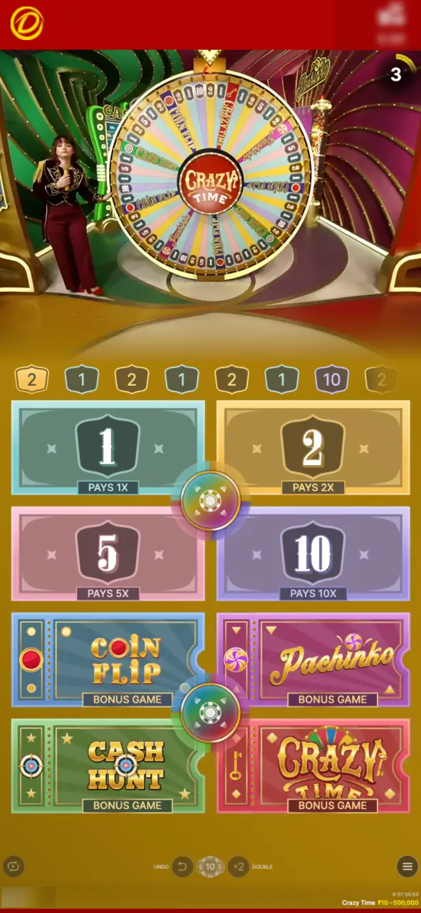 Join Crazy Time live at Dafabet and spin the wheel.