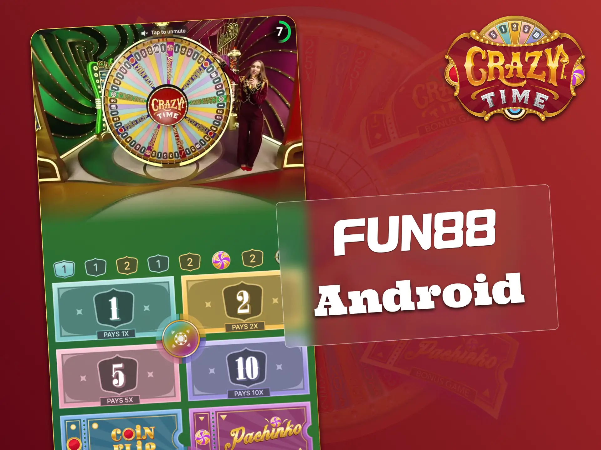 Get Fun88 Android app for secure access to Crazy Time and bonuses.