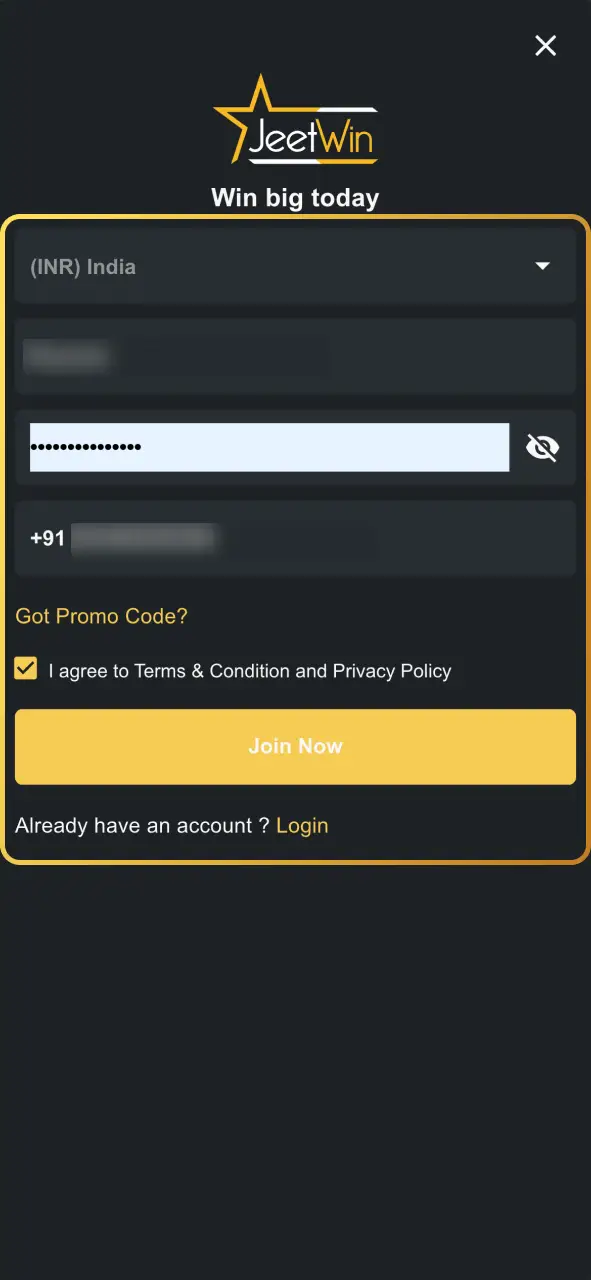 Sign up at JeetWin and join Crazy Time live.
