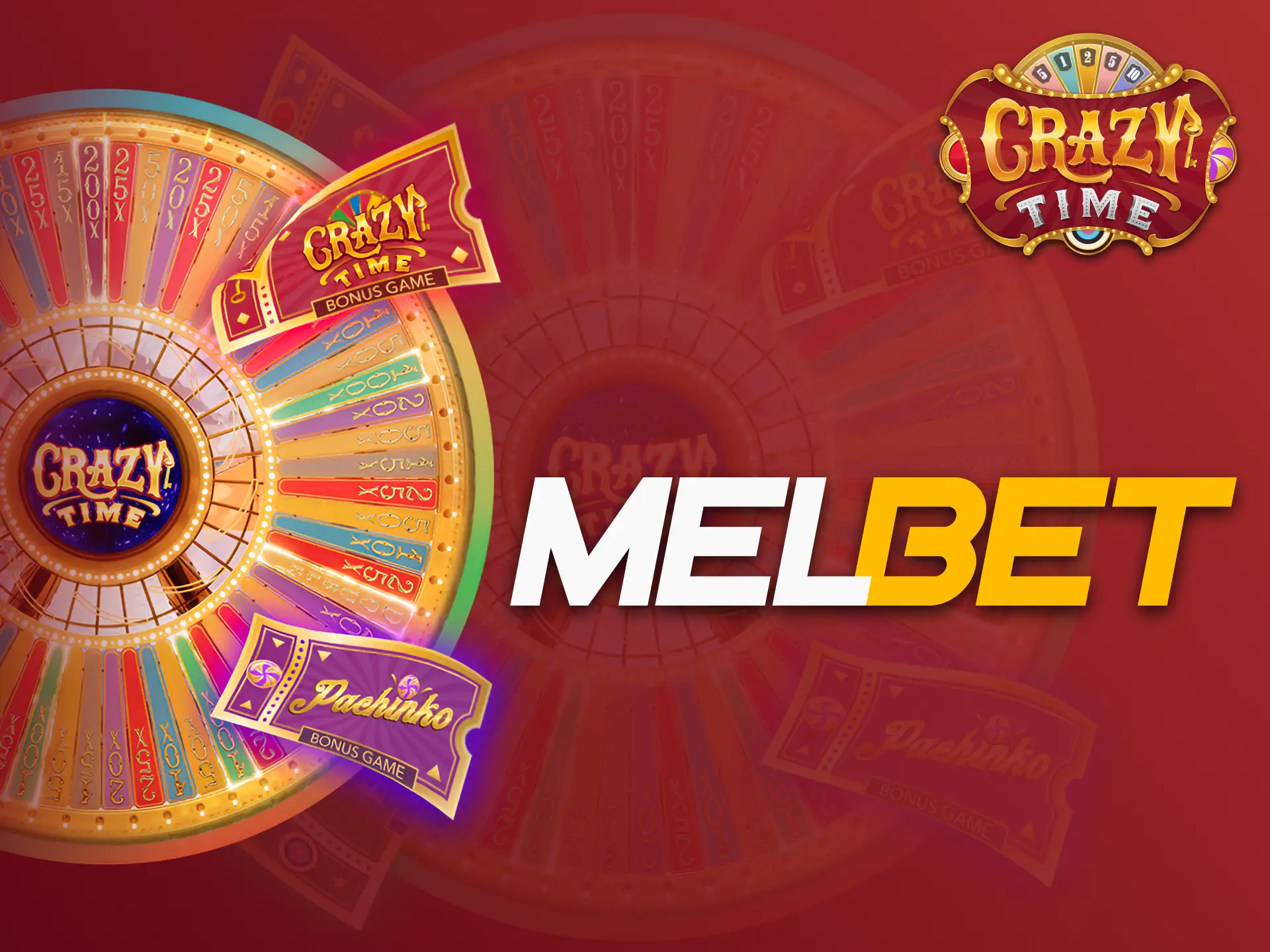 Melbet offers various live casino games including Crazy Time.