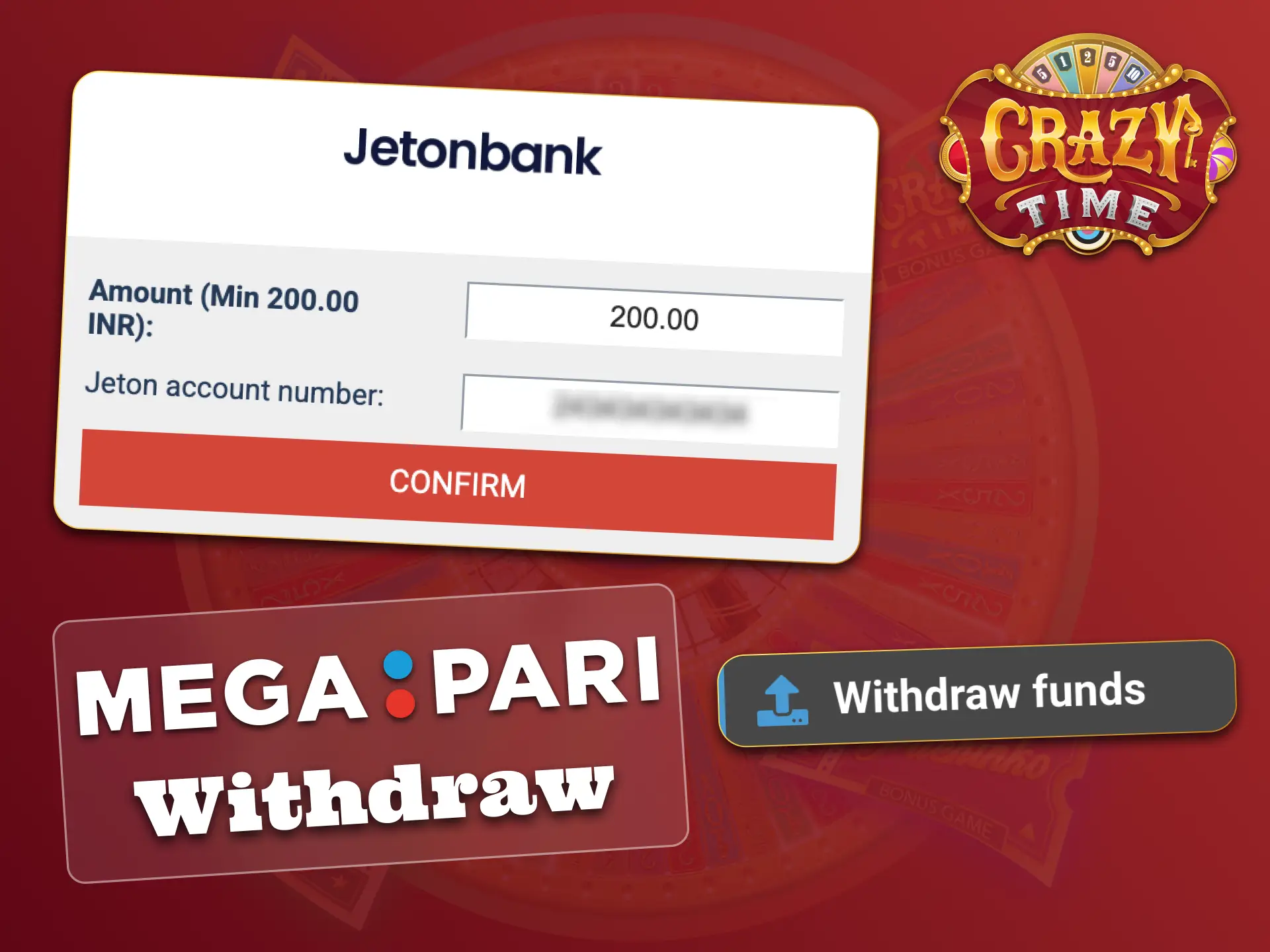 Cash out easily on Megapari, play Crazy Time again.