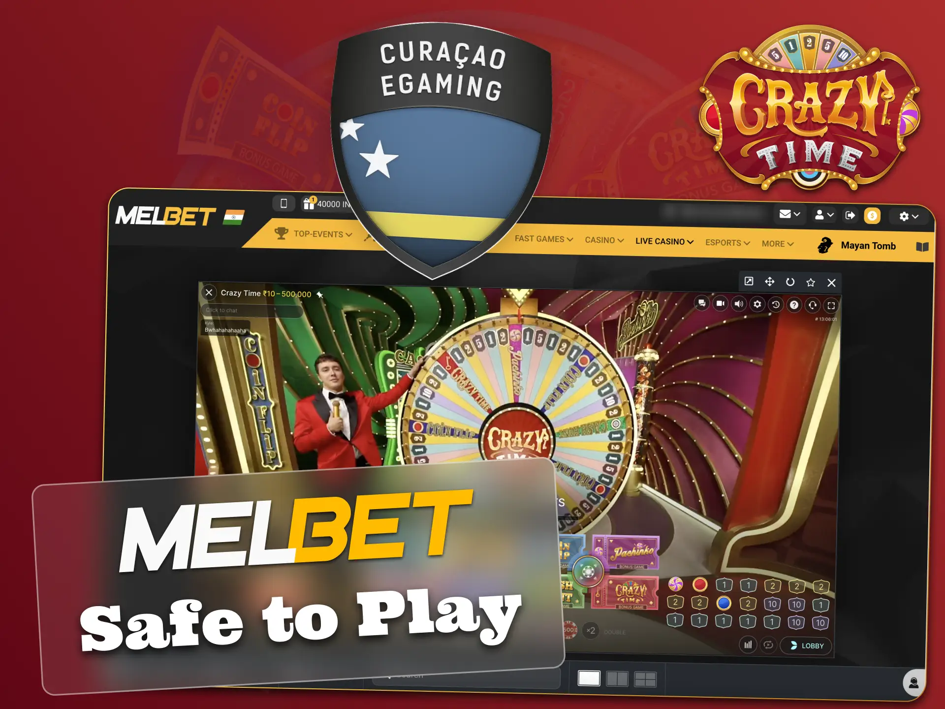 Melbet is licensed and secure, start Crazy Time today.