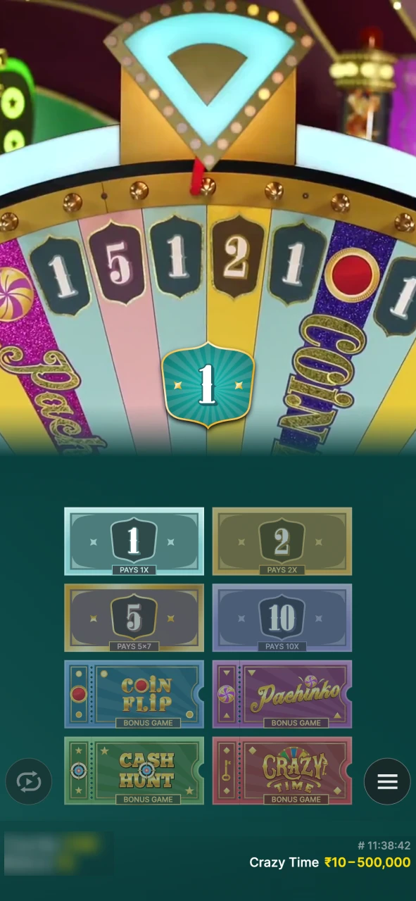 Start betting on Crazy Time at Parimatch now.