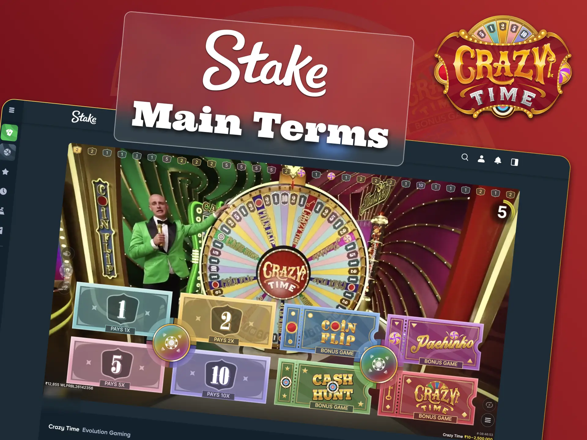 Follow Stake rules, play Crazy Time safely.