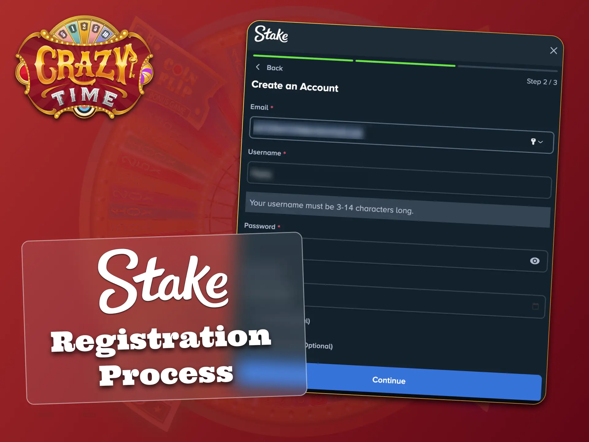 oin Stake easily, play Crazy Time after sign up.