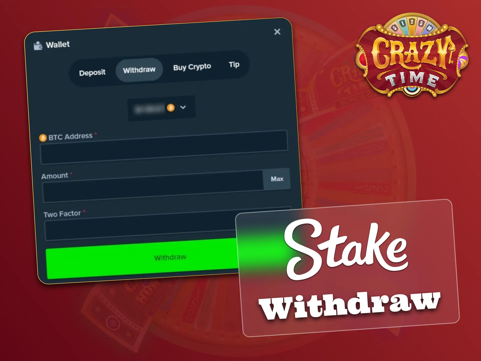 Cash out easily on Stake, play Crazy Time again.